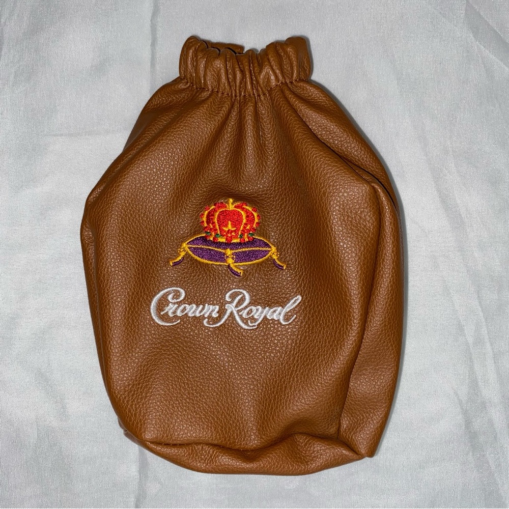 Crown Royal Collectible Zipper Football Bag Faux Leather 750ml